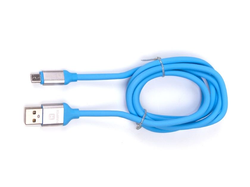 Кабель Harper micro USB SCH-330 1м голубой купить,NaN