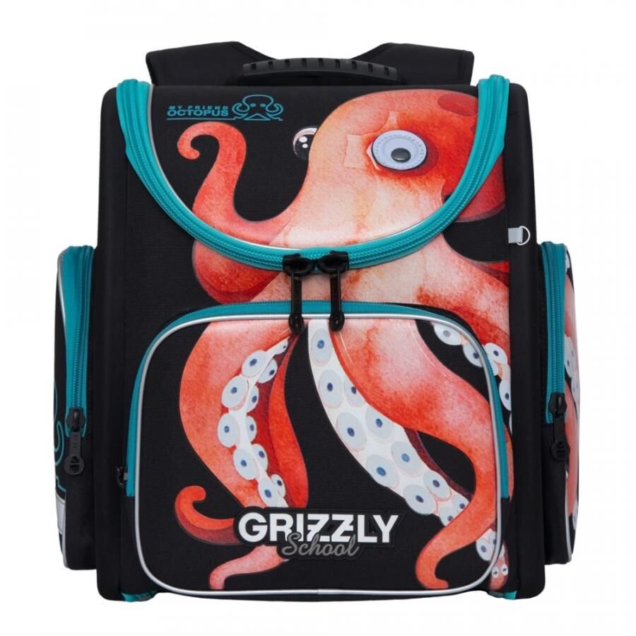 Рюкзак Grizzly Осьминог RAr-081-11/1 черный купить,NaN