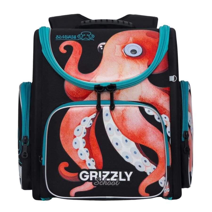 Рюкзак Grizzly Осьминог RAr-081-11/1 черный купить,NaN
