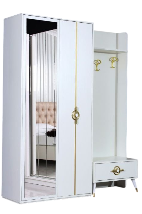 Шкаф-прихожая Лидер Calvin 158x44x202 см белый - ForteMarket Шкаф-прихожая Лидер Calvin 158x44x202 см белый купить,149700