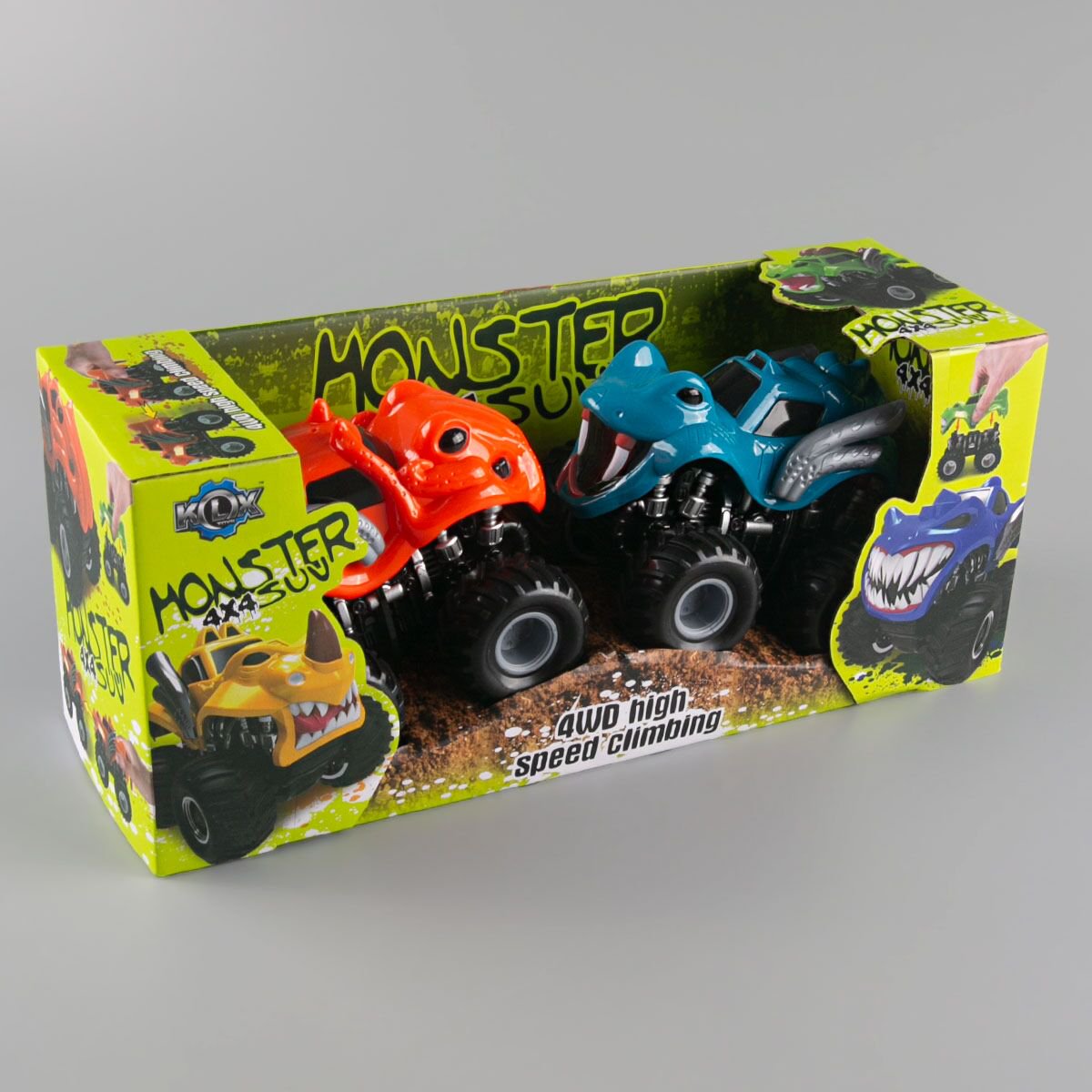 Игровой набор  KLX Monster SUV  2 машинки  оранжевая-голубая купить,NaN