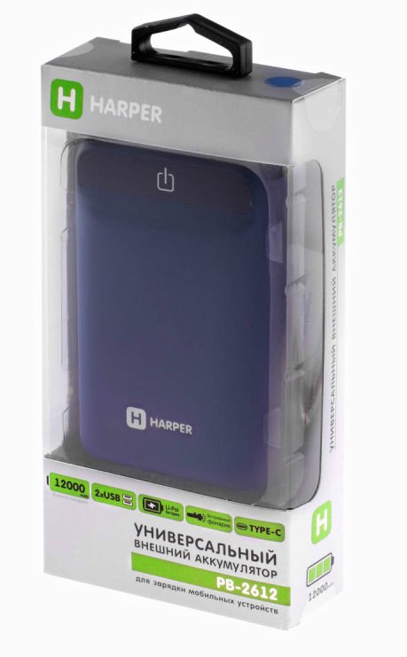  Power Bank Harper PB-2612 синий купить,NaN