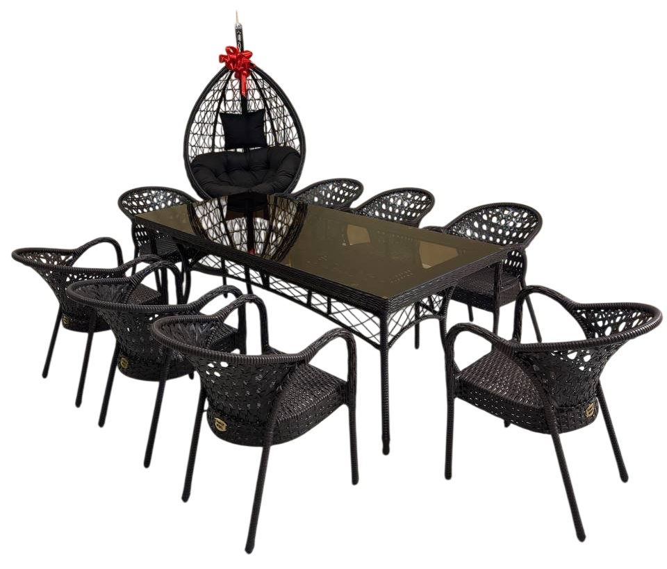 Комплект Samruk Mebel 10 в 1 персон: 8 черный купить,NaN