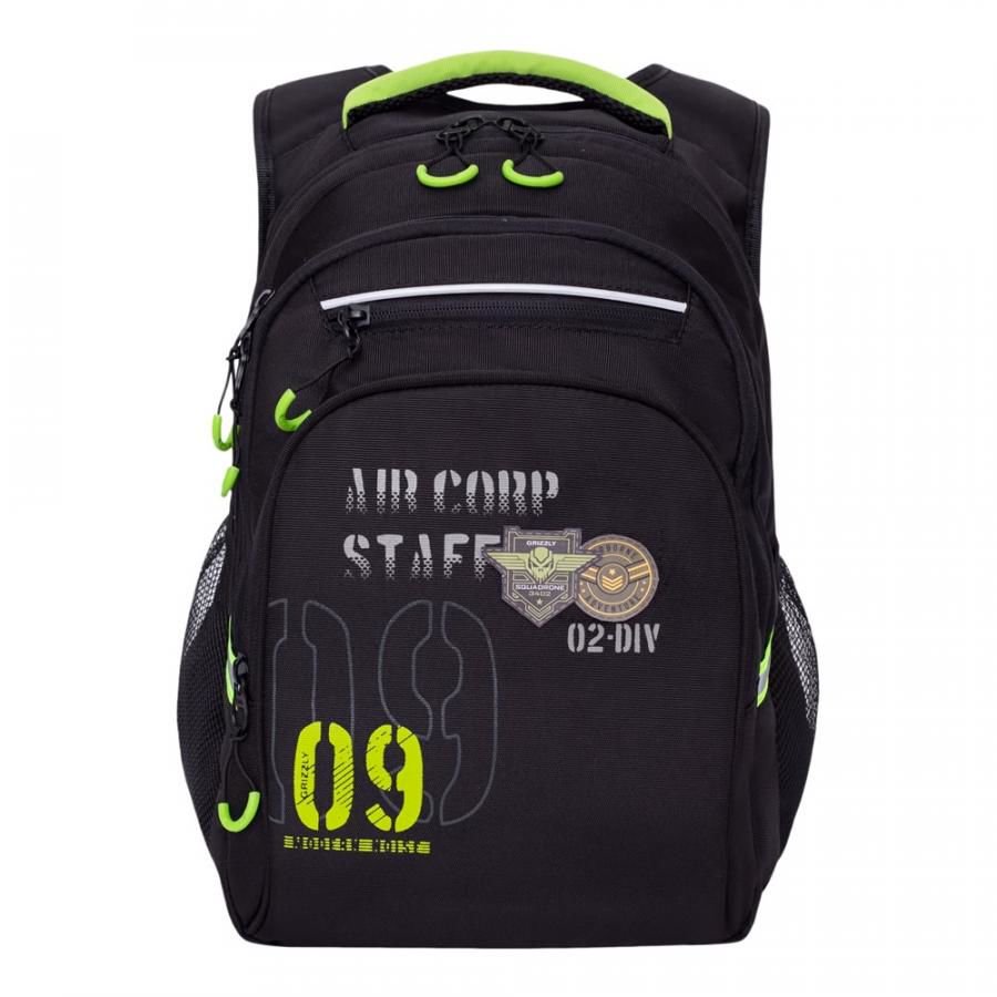Рюкзак Grizzly Air Corp 09 черно-салатовый купить,NaN