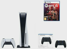 Игровая консоль Sony PlayStation 5 White + Dualsense Midnight Black + UFC 5 PS5