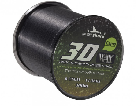 Леска EastShark Wax Camo 3D 300 м 0.32 мм 13.5 кг серая купить,NaN