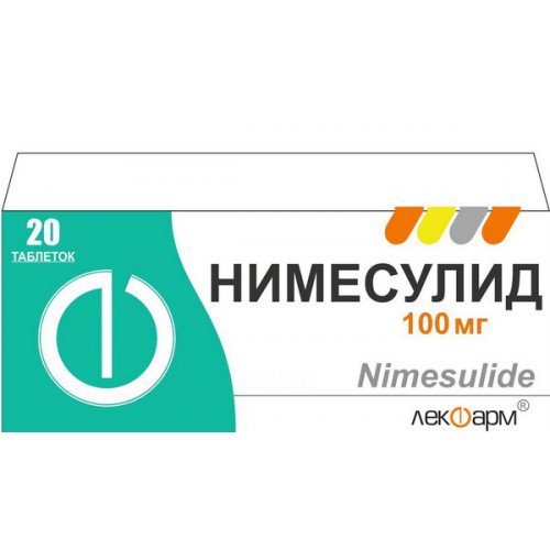Лекфарм СООО Нимесулид 100мг 20шт таблетки