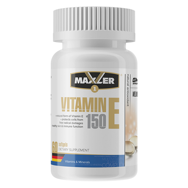Витамины Maxler Vitamin E Natural form 150mg 60 softgels
