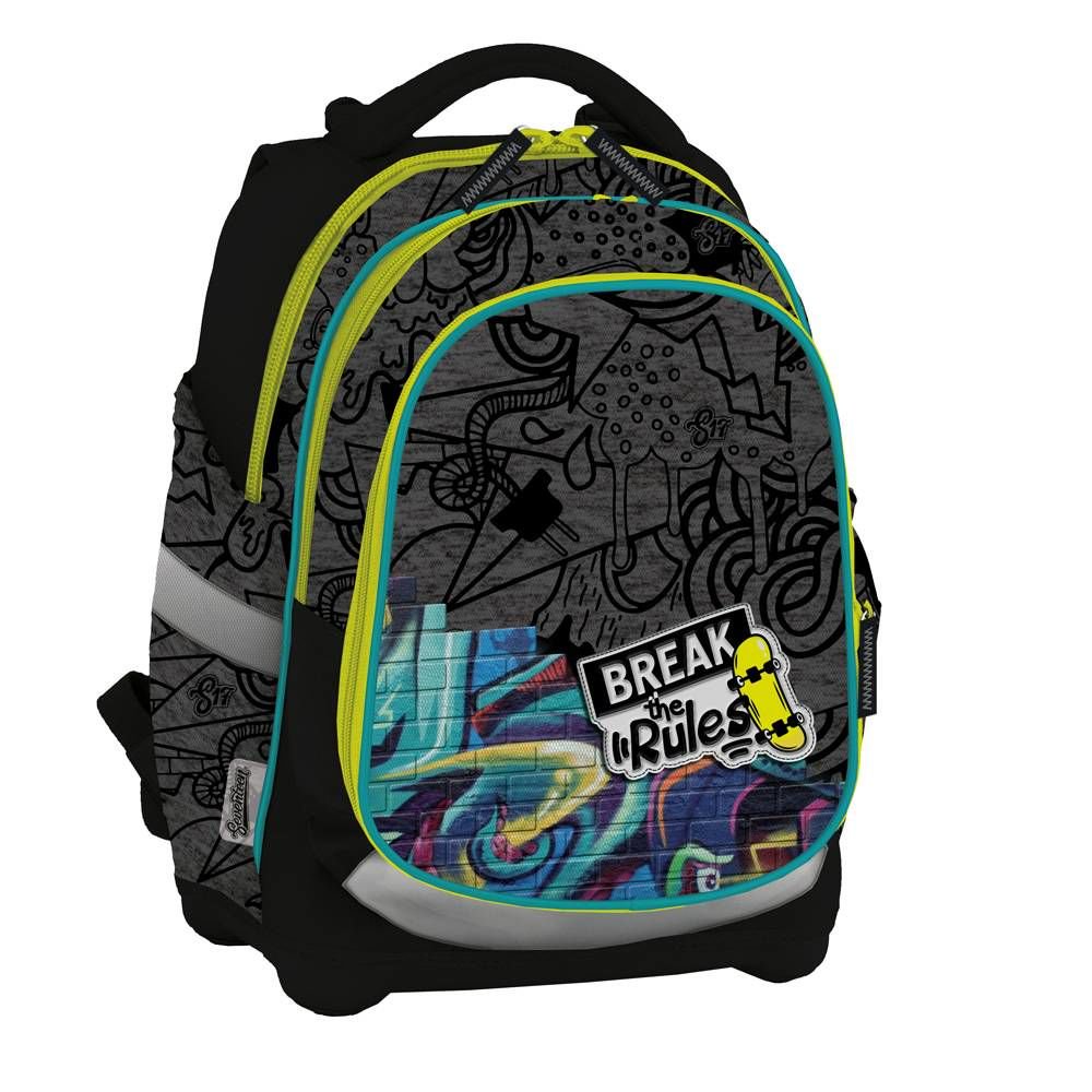 Рюкзак Seventeen Граффити 40x28x17 см серый купить,NaN