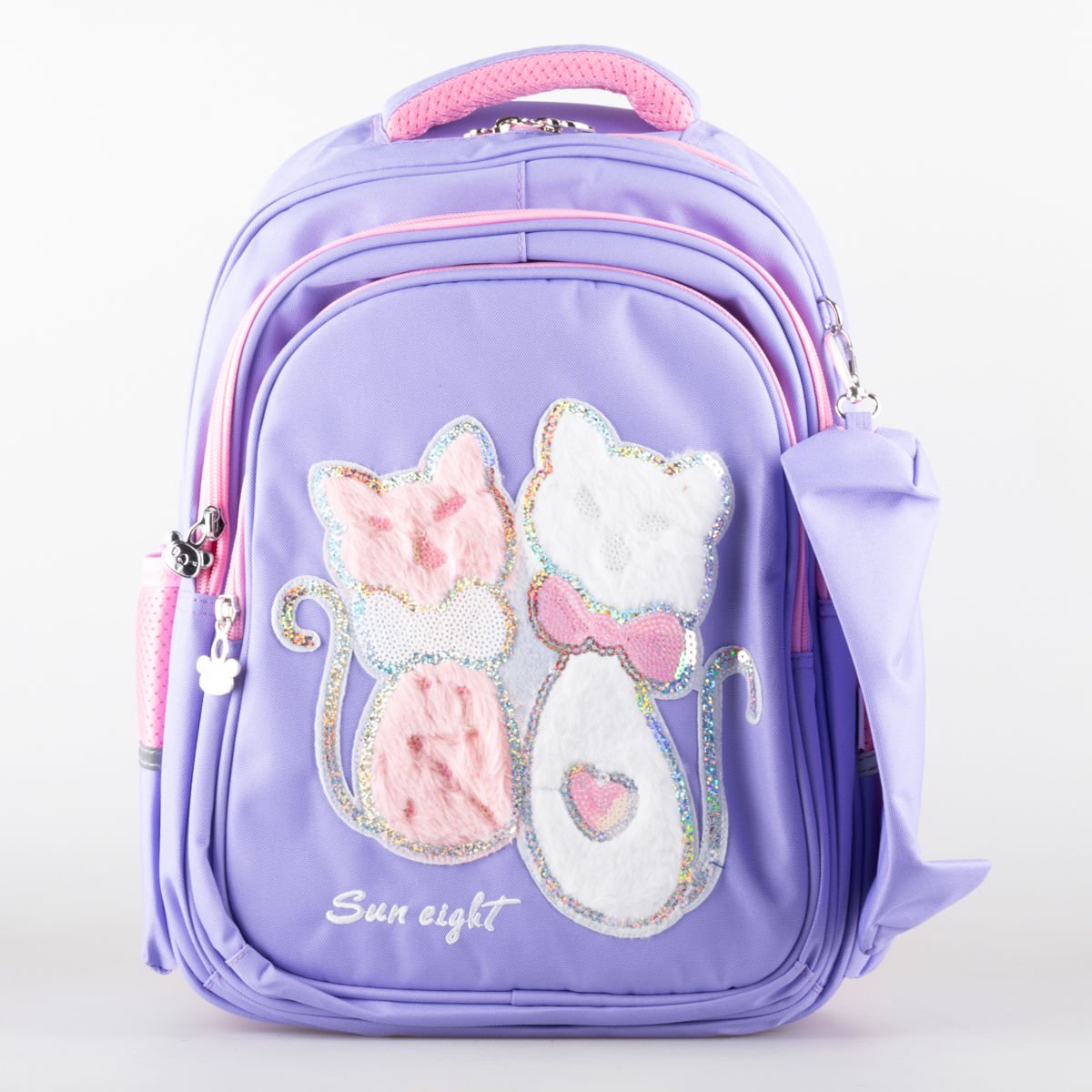 Рюкзак Sun Eight Кошки 29x13.5x38.5см сиреневый купить,NaN
