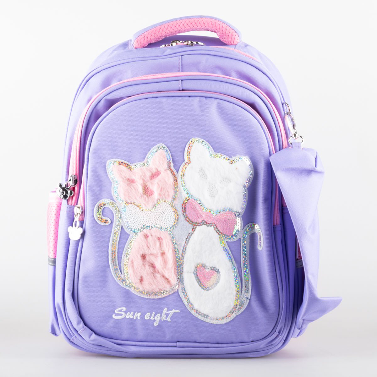 Рюкзак Sun Eight Кошки 29x13.5x38.5см сиреневый купить,NaN