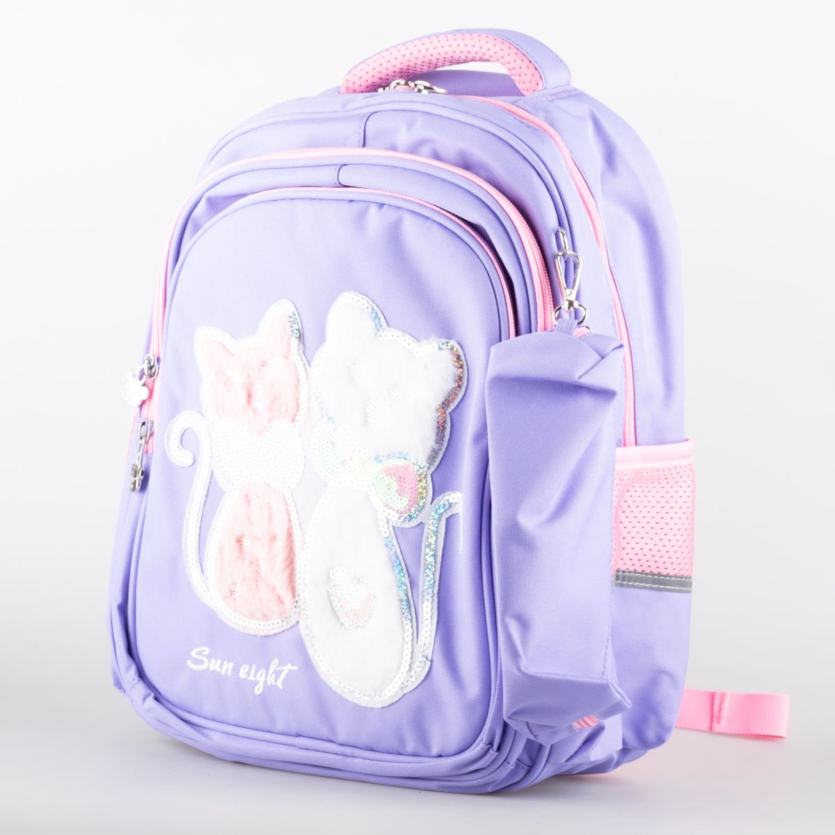Рюкзак Sun Eight Кошки 29x13.5x38.5см сиреневый купить,NaN