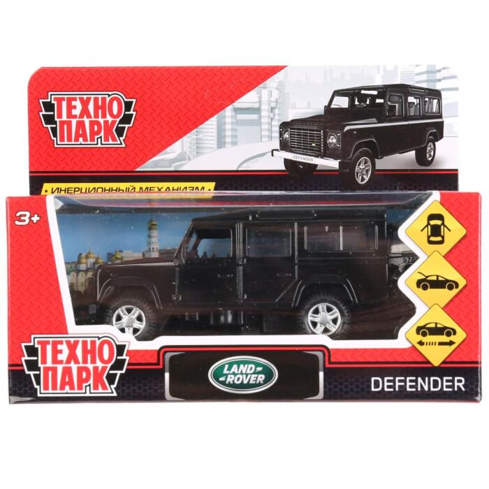 Машинка Технопарк Land Rover Defender 12см черная купить,NaN