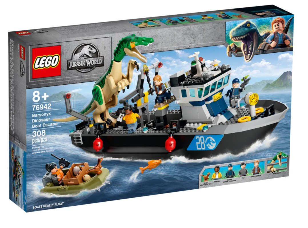 Конструктор Lego Jurassic World Побег барионикса на катере 76942 купить,NaN