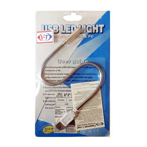 Настольная лампа ViTi USB Light V-T L32 серебристая купить,1649