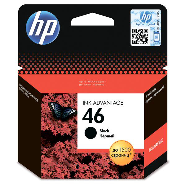 Картридж HP 46 CZ637AE черный