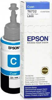 Чернила Epson T6732 C13T67324A голубые