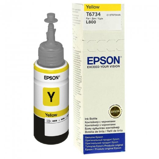 Чернила Epson T6734 C13T67344A желтые