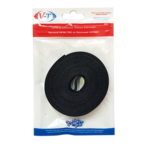 Лента для кабелей ViTi Velcro 3м черная купить,0