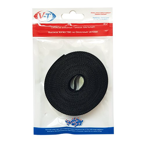 Лента для кабелей ViTi Velcro 3м черная купить,1307