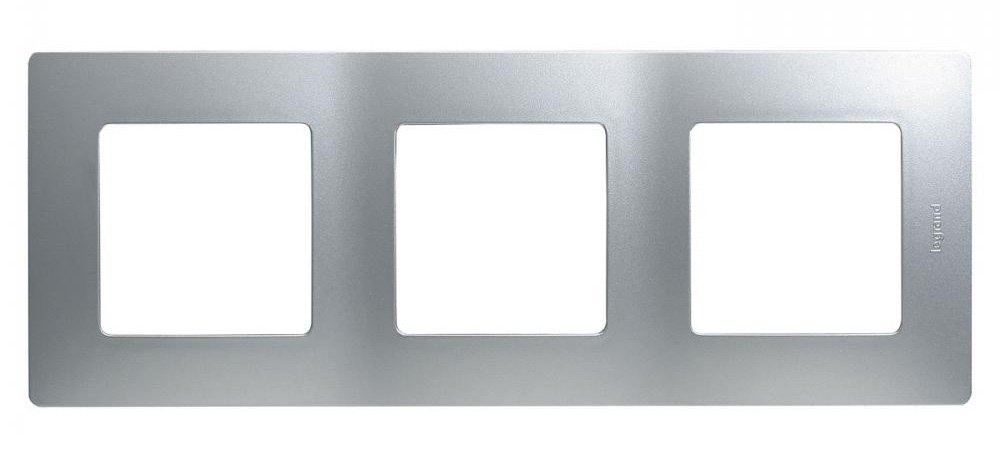 Рамка Legrand Etika 672553 серебристая купить,NaN