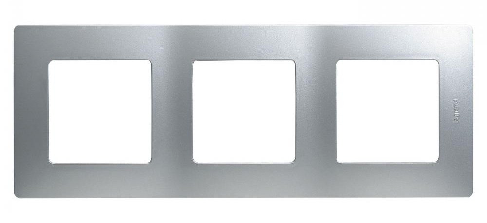 Рамка Legrand Etika 672553 серебристая купить,NaN