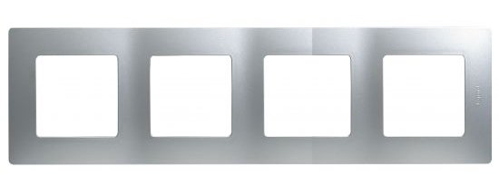 Рамка Legrand Etika 672554 серебристая купить,NaN