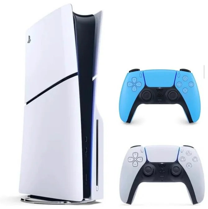 Игровая консоль Sony PlayStation 5 Slim White + геймпад 2 шт Blue White