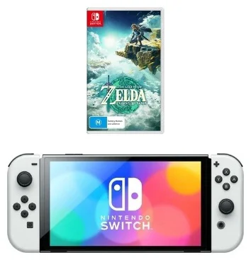 Игровая консоль Nintendo Switch Oled HAD-001-01 64Gb White + The Legend of Zelda Tears of the Kingdom NS