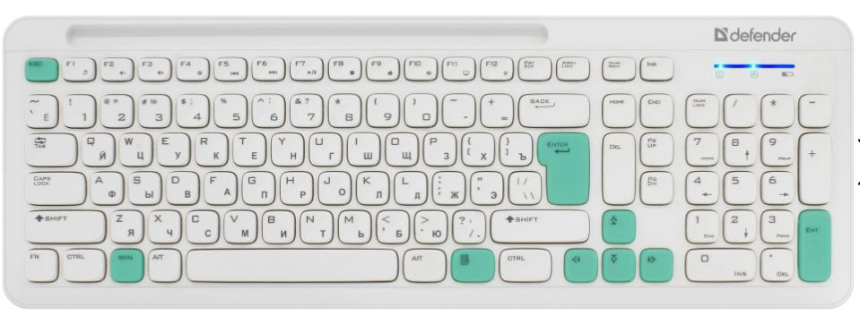 Клавиатура Defender Cerrato C-978 107744AKS белый купить,NaN