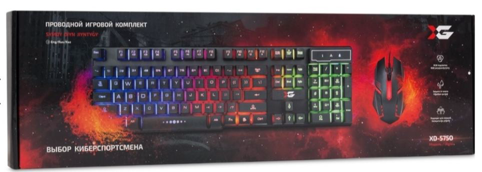 Клавиатура X-Game XD-575OUB + мышь Black