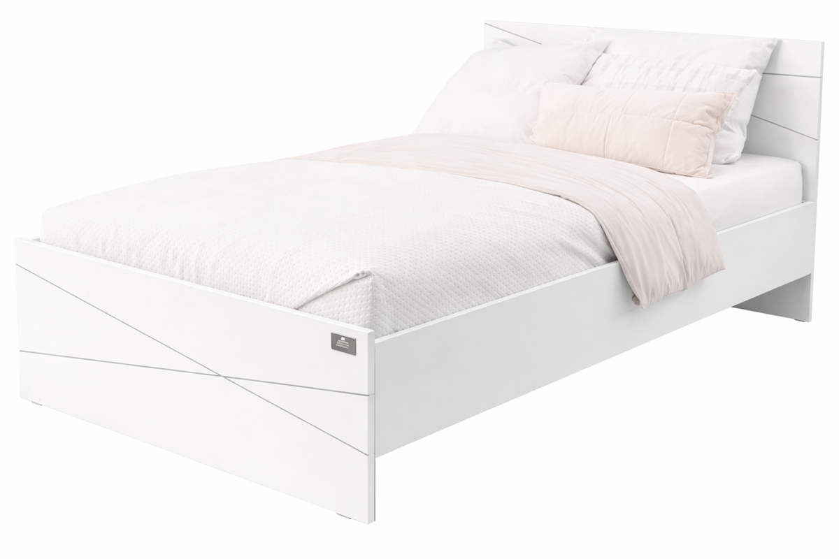 Кровать Мебель Азии Алиса Лайн 90x200см с матрасом белая купить,NaN