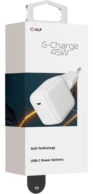 Зарядное устройство VLP G-Charge 45W USB-C PD QC White