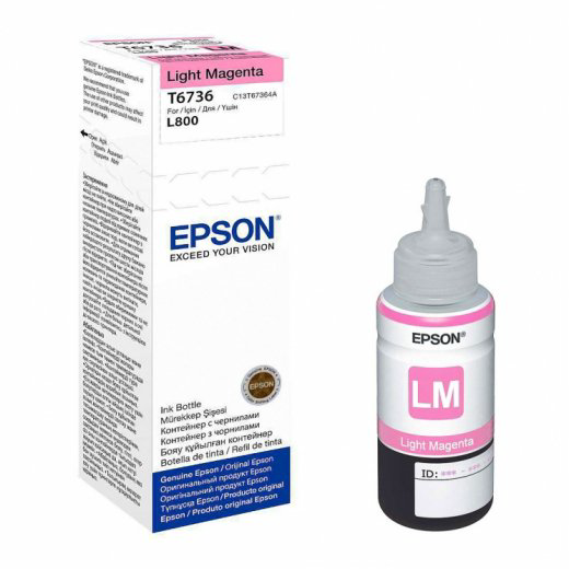 Чернила Epson T6736 C13T67364A светло-пурпурные
