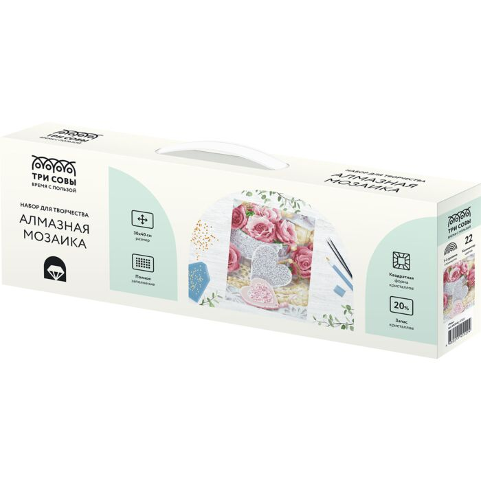 Алмазная мозаика Три совы Розы 30х40см купить,NaN