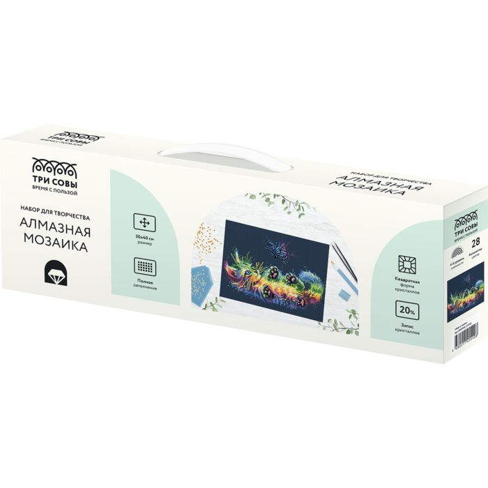 Алмазная мозаика Три совы Игра в неоне 30х40 см 1373097 купить,NaN