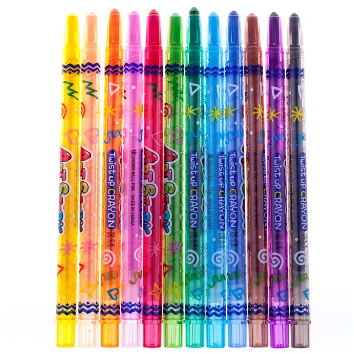 Карандаши художественные восковые Crown ArtStory Twist Up Crayon 12 шт 5 мм TP-1200 купить,NaN