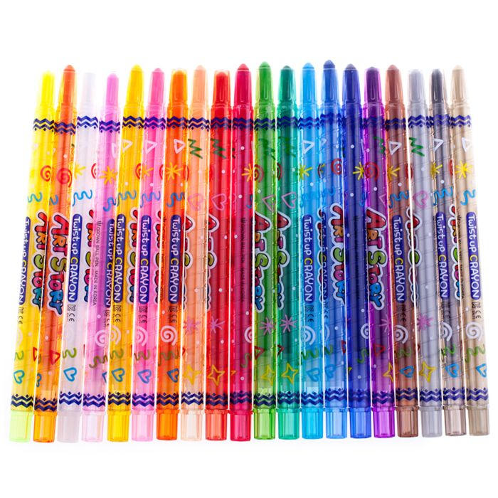 Карандаши художественные восковые Crown ArtStory Twist Up Crayon 20 шт 5 мм TP-2000 купить,NaN