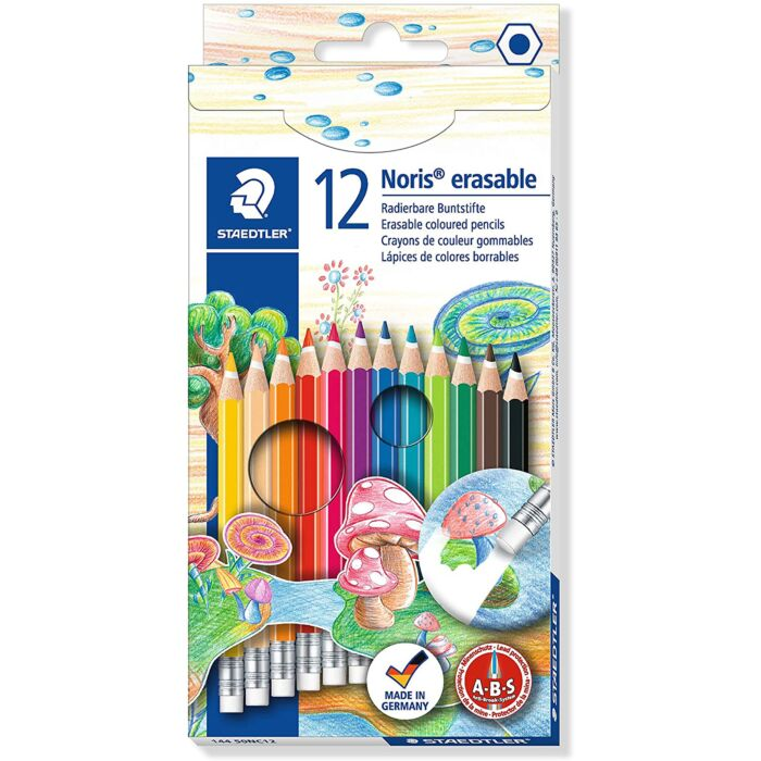 Карандаши цветные Staedtler Noris Club Erasable 12 шт 3 мм 14450NC1212 купить,NaN