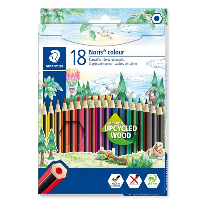 Карандаши цветные Staedtler Noris Color 18 шт 3 мм 185 C18 купить,NaN