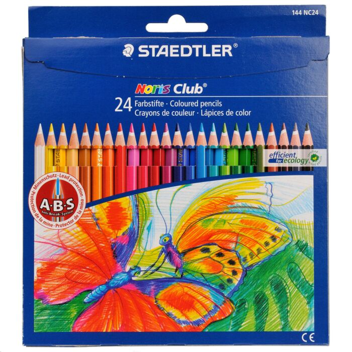Карандаши цветные Staedtler Noris Club 24 шт 3 мм 144-NC24-12 купить,NaN
