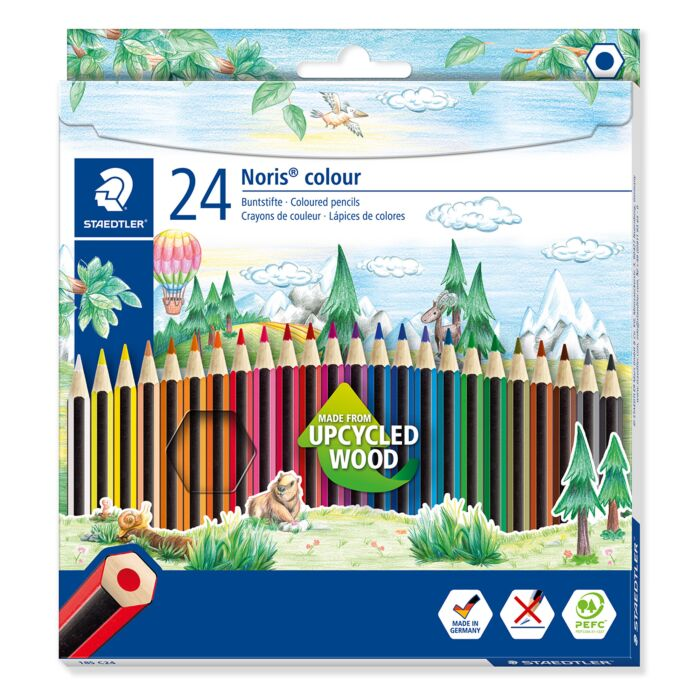 Карандаши цветные Staedtler Noris Color 24 шт 3 мм 185-C24 купить,NaN