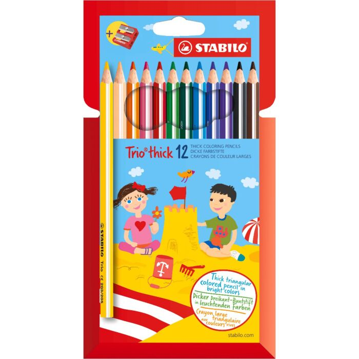 Карандаши цветные Stabilo Trio Thick 12 шт 4.2 мм 203/12-01 купить,NaN