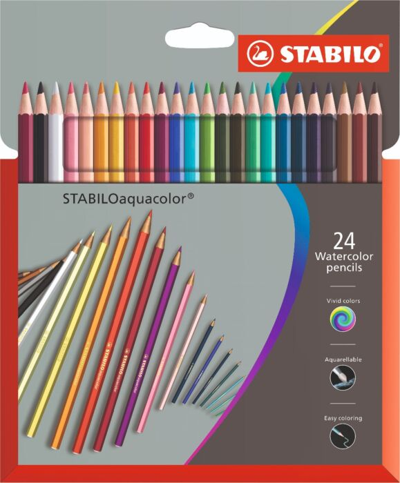 Карандаши художественные акварельные Stabilo Aquacolor 24 шт 2.8 мм 1624-3 купить,NaN