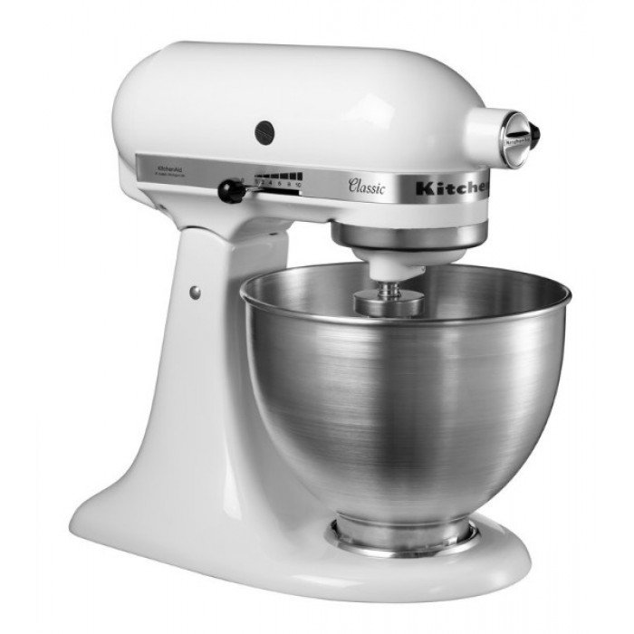 Миксер KitchenAid 5K45SSEWH белый купить,0
