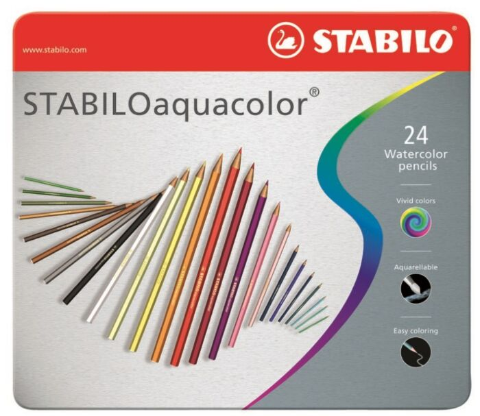 Карандаши художественные акварельные Stabilo Aquacolor 24 шт 2.8 мм 1624-5 купить,NaN