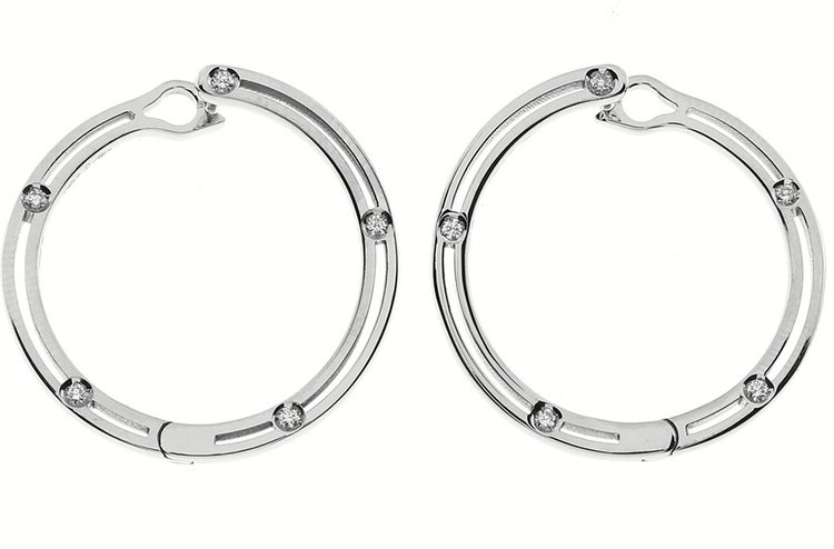 Серьги Damiani 14402 д 7,1гр 0,1ct. купить,NaN