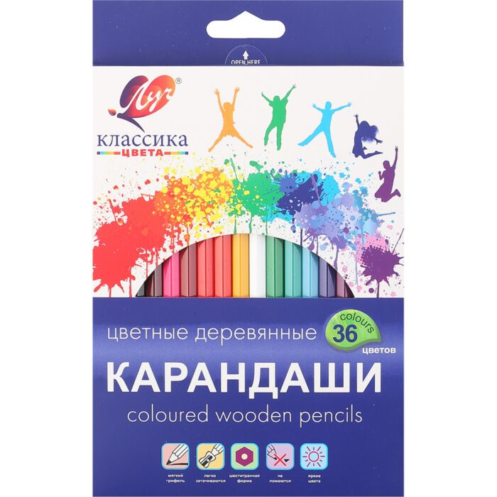 Карандаши цветные Луч Классика 36 шт 4М 31С203208 купить,NaN