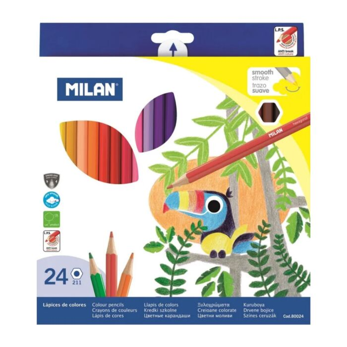 Карандаши цветные Milan 24 шт 2.9 мм 80024 купить,NaN
