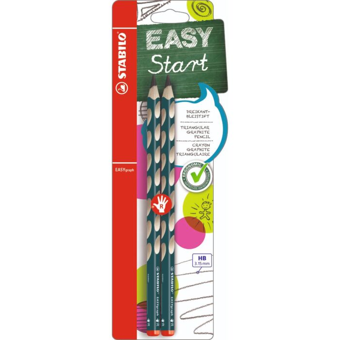 Карандаши чернографитные для правшей Stabilo Easygraph 2 шт HB 3.15 мм B-39890-10  купить,NaN